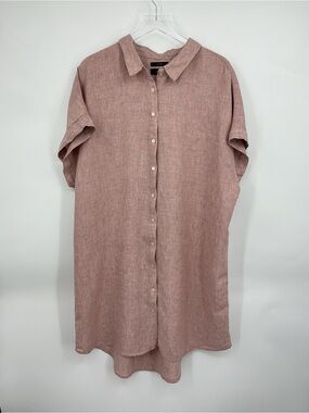 Tahari Linen Shirt Dress